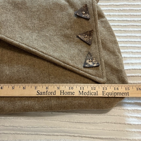 Tan Tweed Herringbone Bag/purse Envelope Fold With Matching Wallet NWOT‎ - Picture 10 of 16
